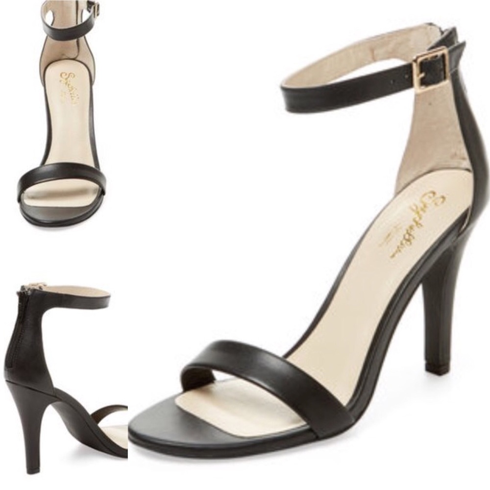 NWT Seychelles Black Ankle Strap Sandal Size 10